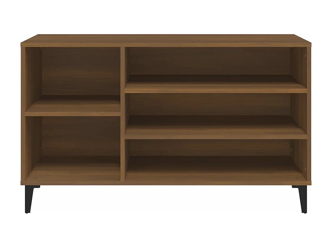 Mueble zapatero madera contrachapada roble marrón 102x36x60 cm ES373861