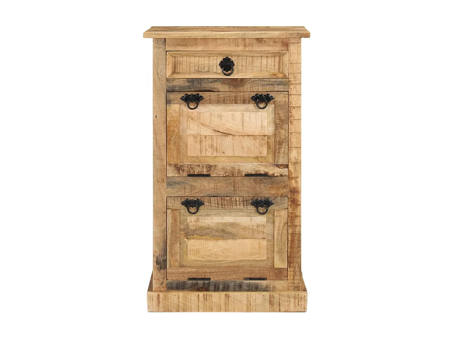 Meuble à chaussures 4 niveaux avec tiroir Bois manguier brut FR28971