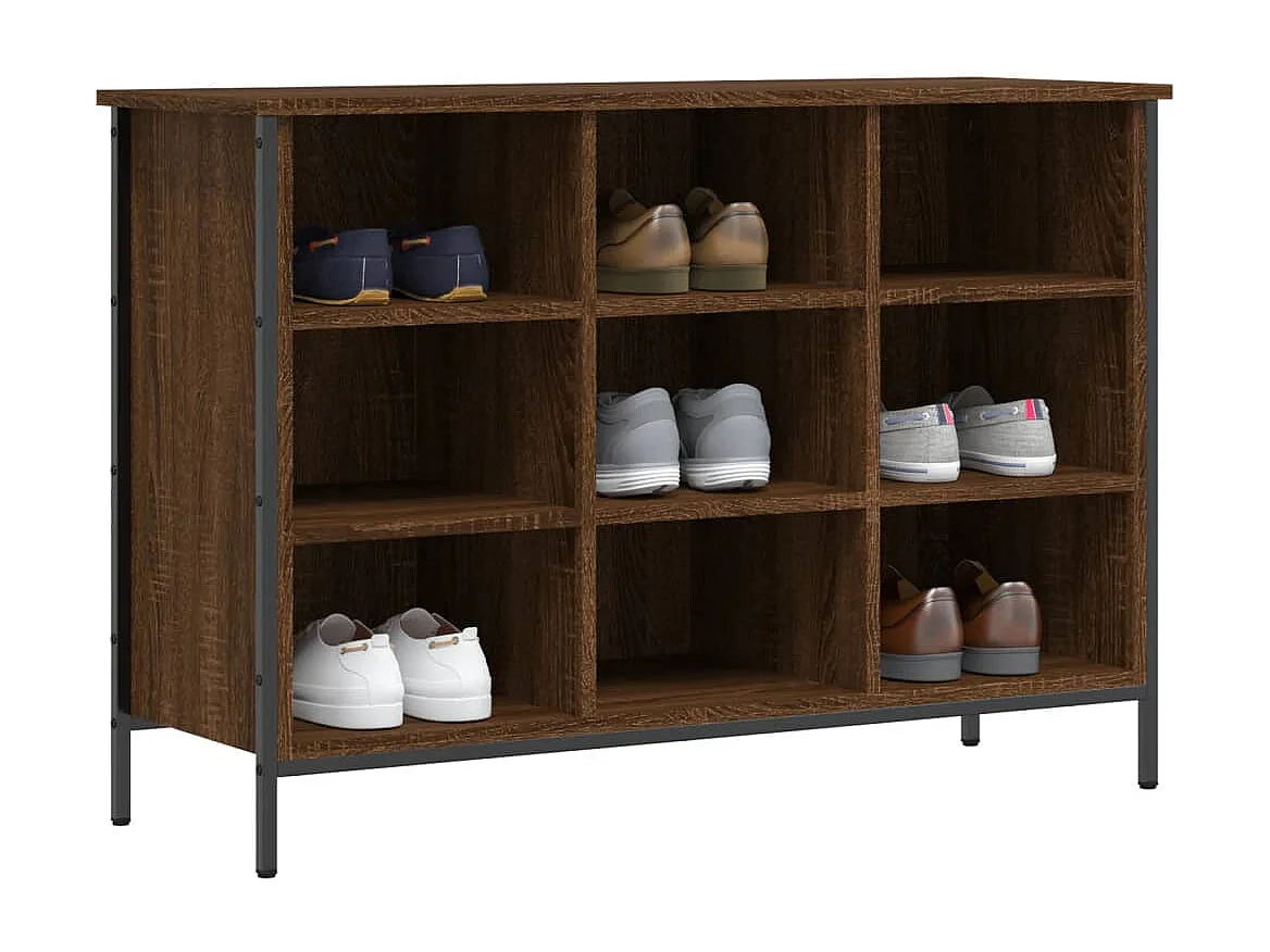 Meuble à chaussures chêne marron 100x35x70cm bois d'ingénierie FR23923