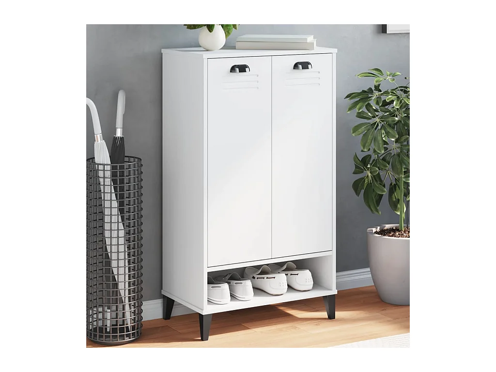 Meuble à chaussures VIKEN blanc bois d'ingénierie FR86139