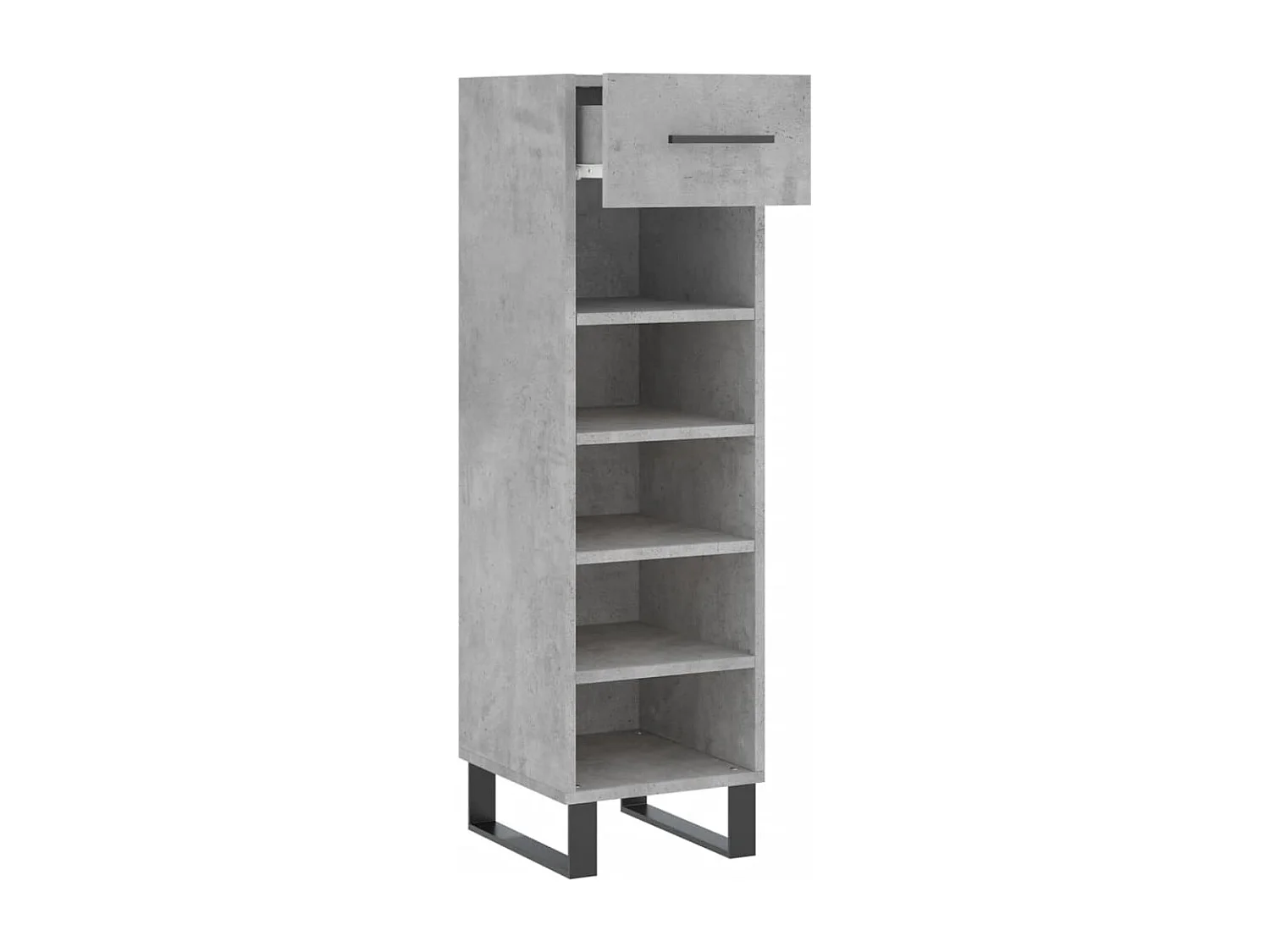 Meuble à chaussures gris béton 30x35x105 cm bois d'ingénierie FR50514