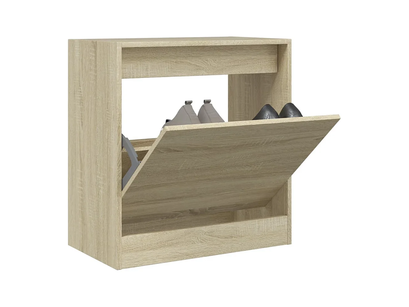 Meuble à chaussures chêne sonoma 60x34x63,5 cm bois ingénierie FR37410