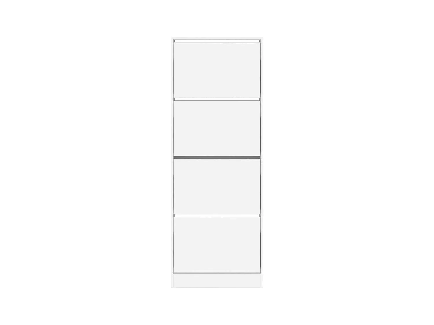 Meuble à chaussures blanc 60x21x163,5 cm bois d'ingénierie FR82429