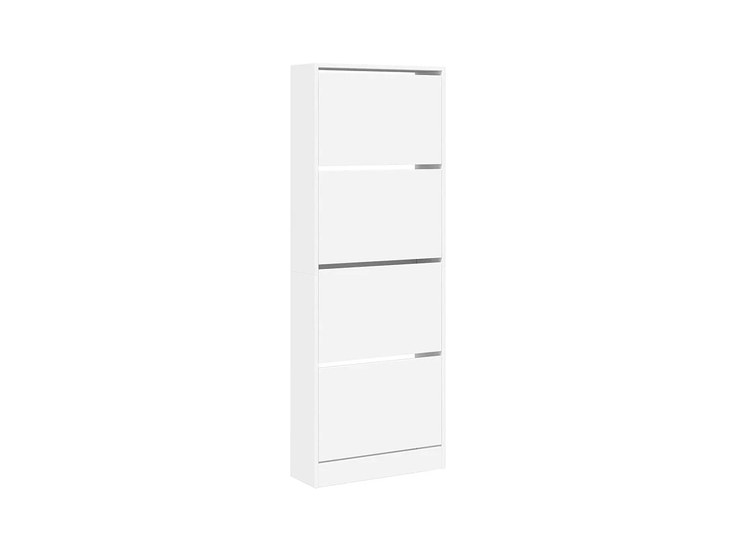 Meuble à chaussures blanc 60x21x163,5 cm bois d'ingénierie FR82429