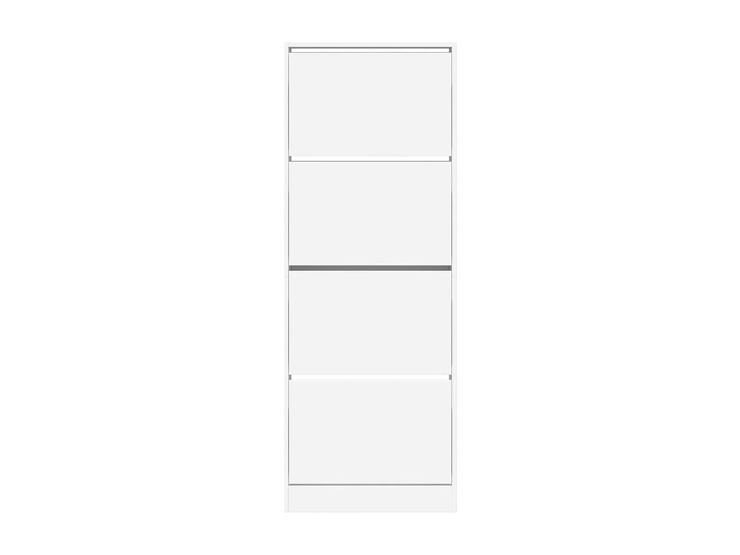 Zapatero de madera de ingeniería blanco 60x21x163,5 cm ES638127