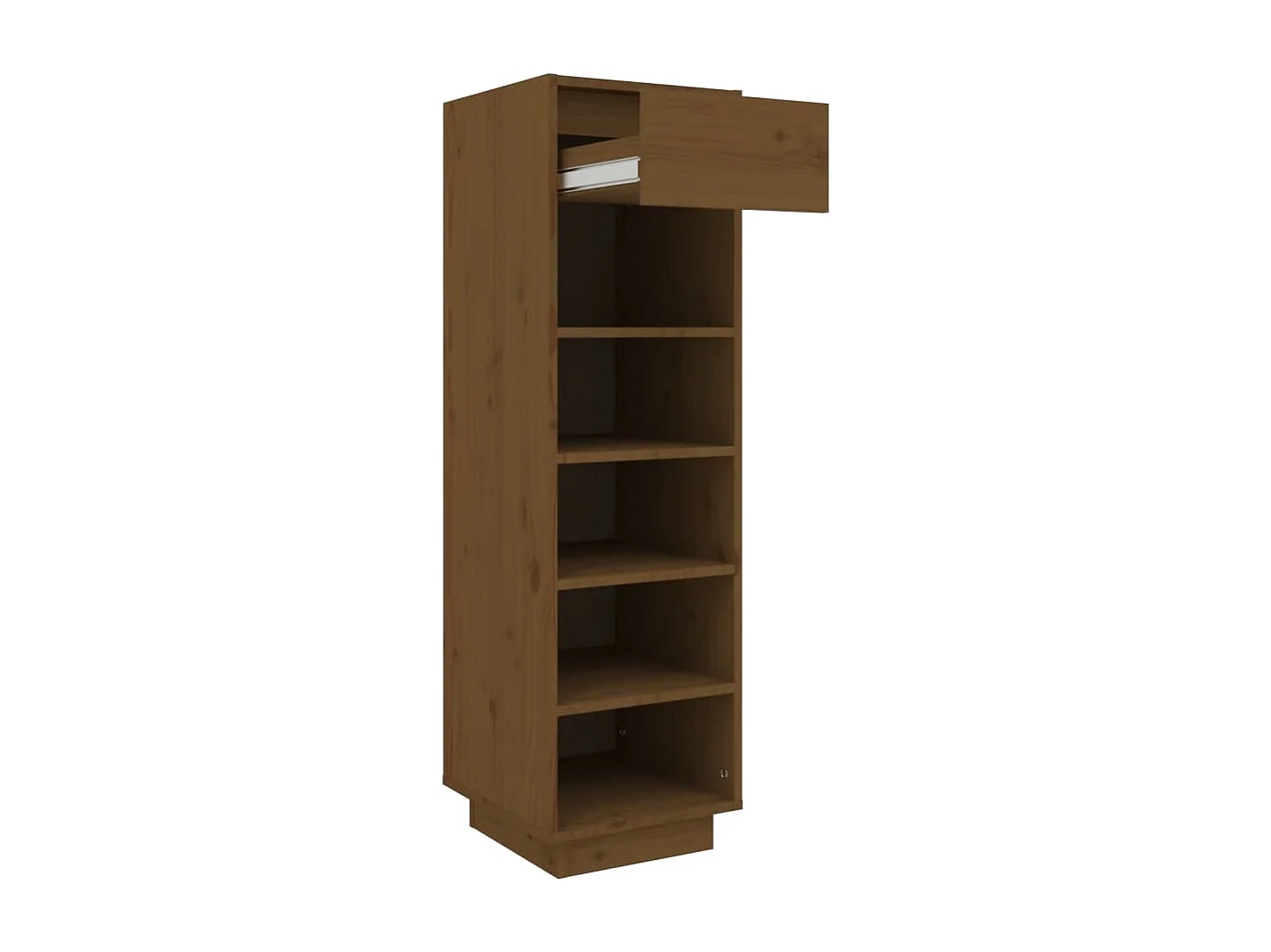 Mueble zapatero de madera maciza pino marrón miel 30x34x105 cm ES654273