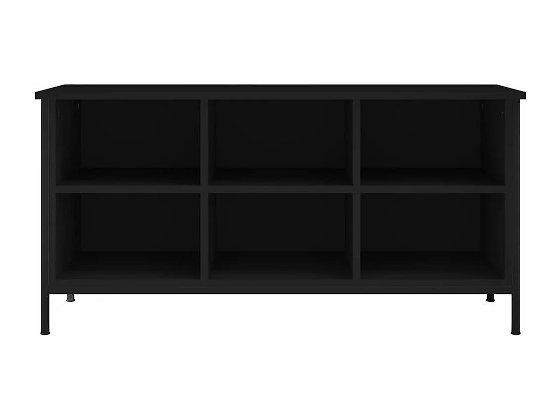 Meuble à chaussures noir 100x35x50 cm bois d'ingénierie FR24927