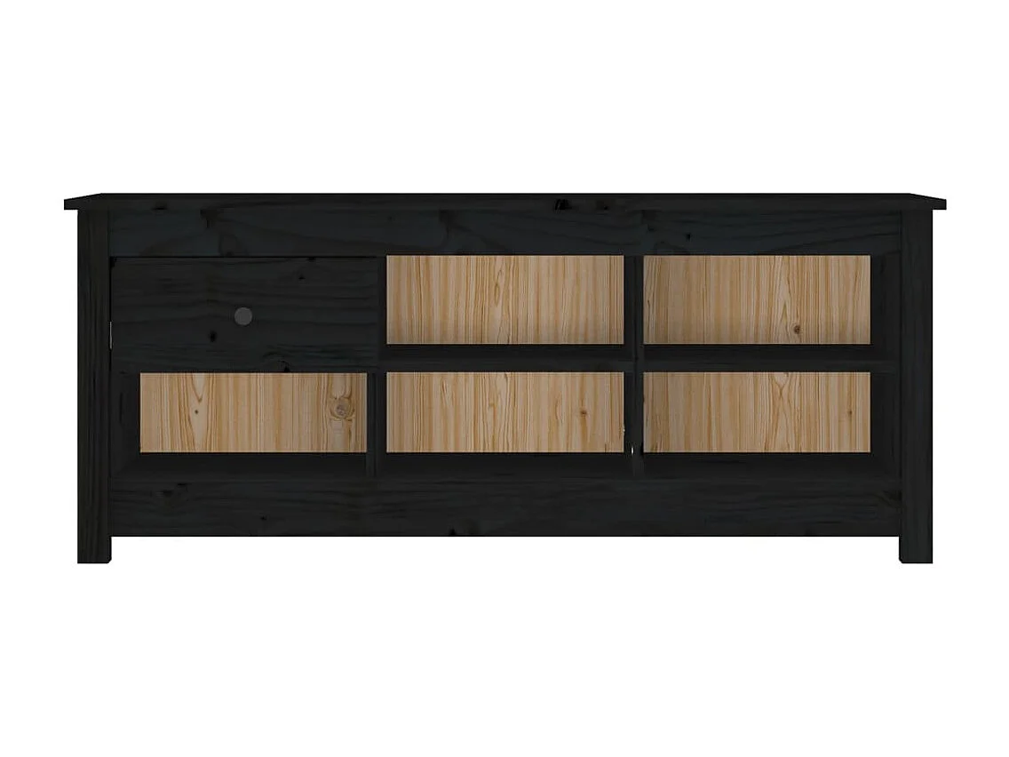 Meuble à chaussures Noir 110x38x45,5 cm Bois de pin massif FR99870
