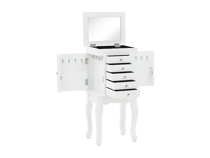 Móvel guarda-joias de pé branco PT976712