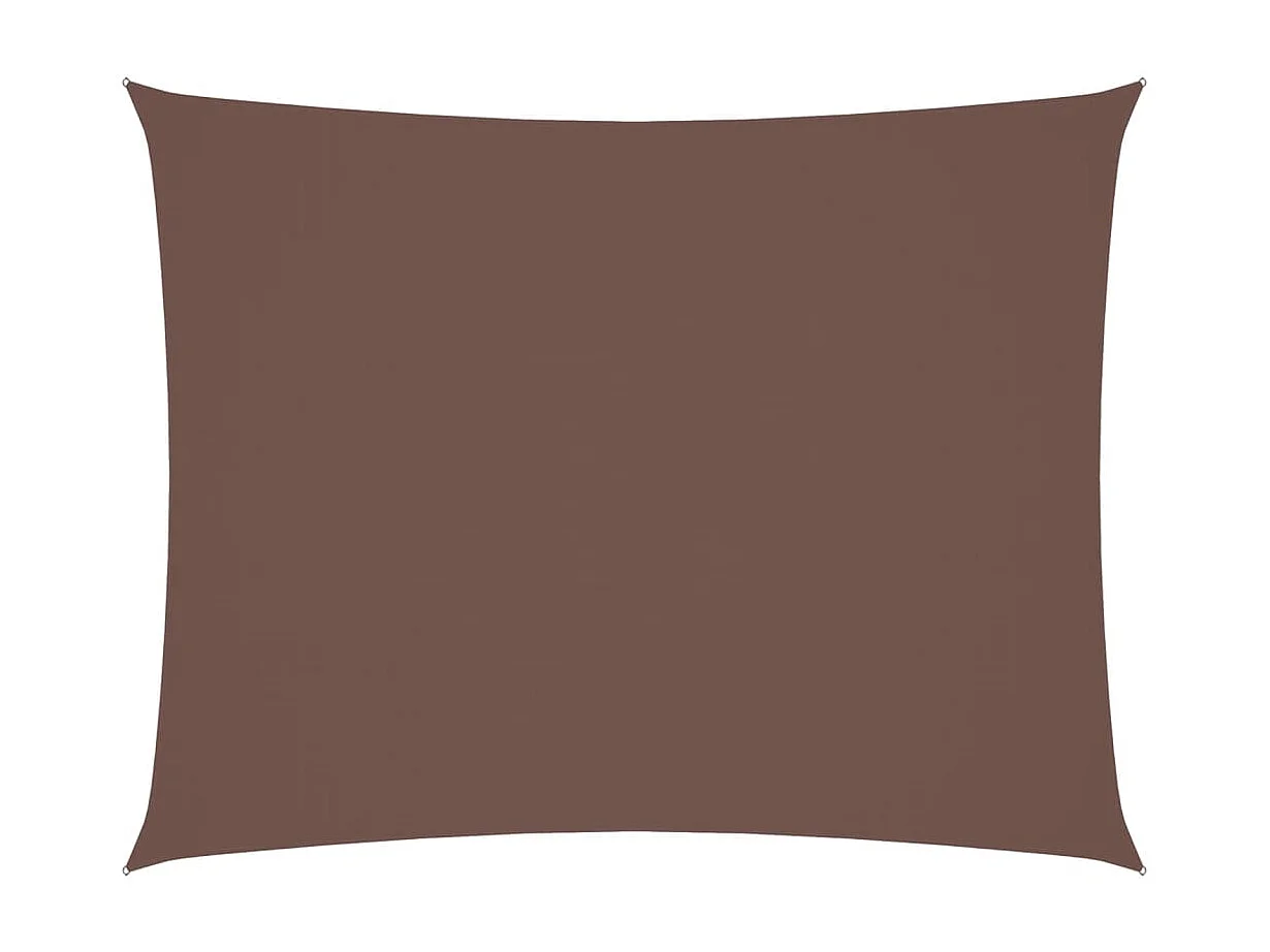 Voile d'ombrage tissu oxford rectangulaire 4x5 m marron FR29014
