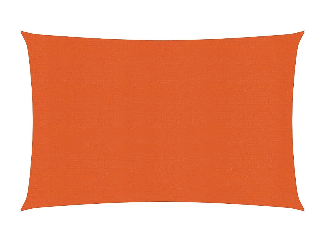 Voile d'ombrage 160 g/m² rectangulaire orange 4x5 m PEHD FR10480