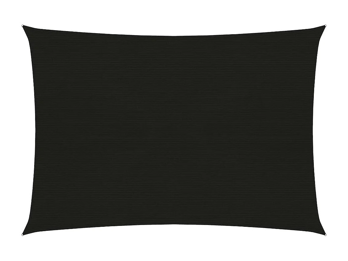 Voile d'ombrage 160 g/m² Noir 3,5x5 m PEHD FR92215