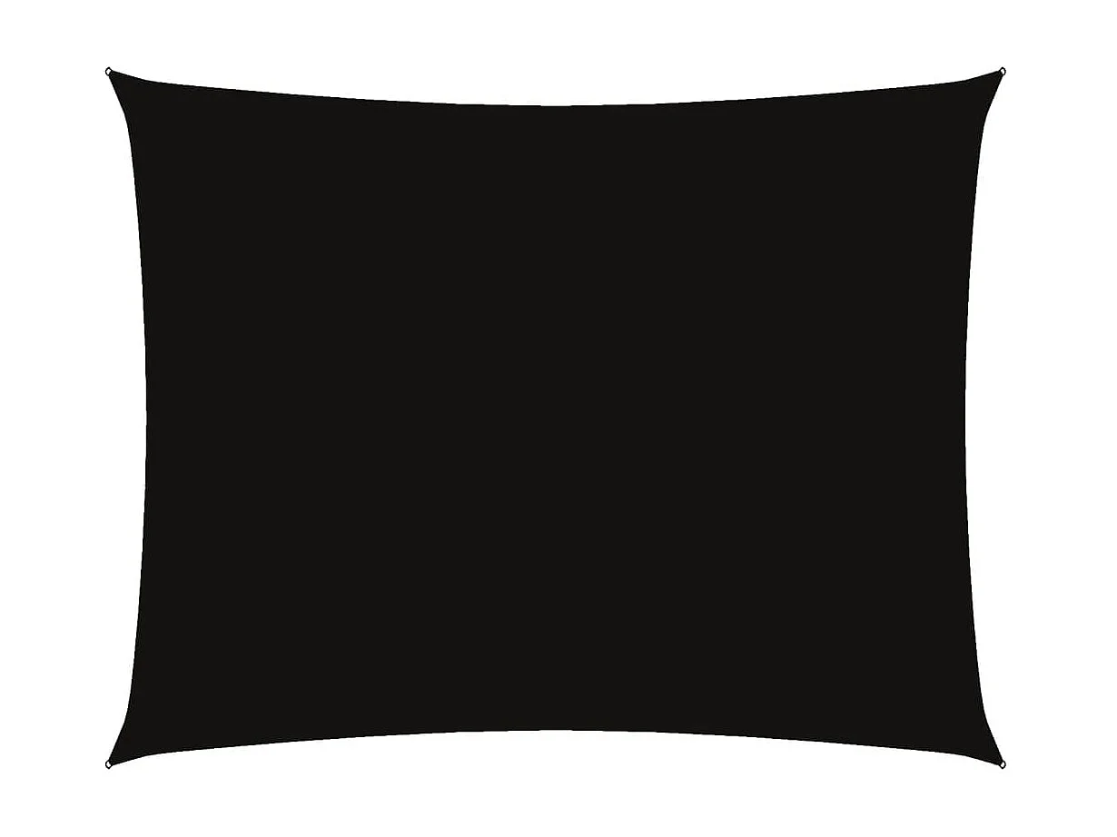Toldo de vela rectangular tela Oxford negro 5x6 m ES102921