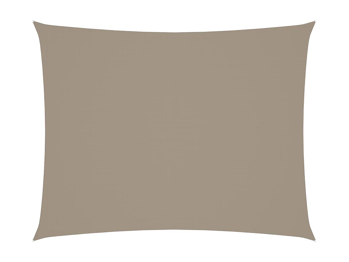 Voile d'ombrage tissu oxford rectangulaire 5x6 m taupe FR87370