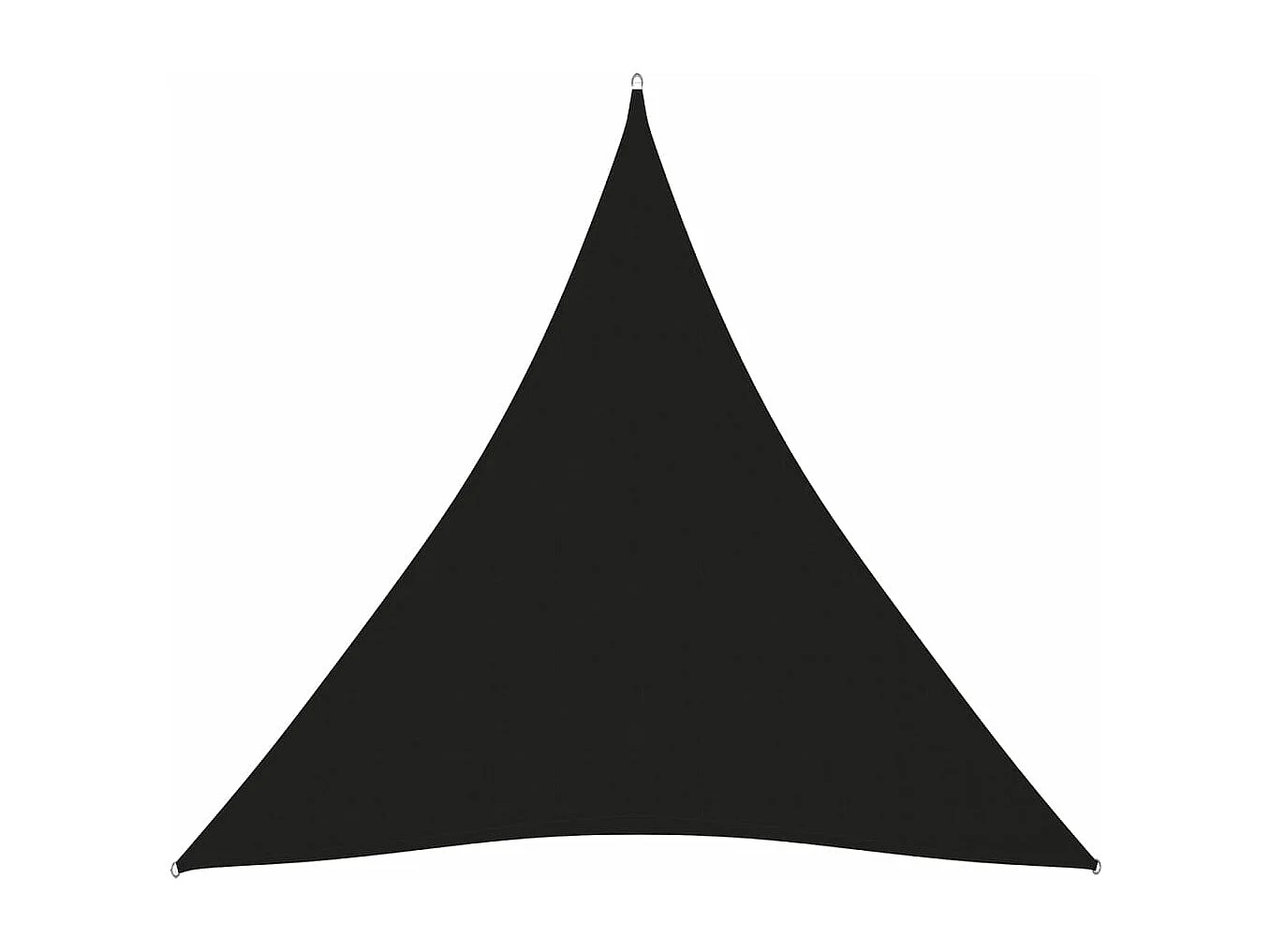 Toldo de vela triangular tela Oxford negro 4x4x4 m ES413808