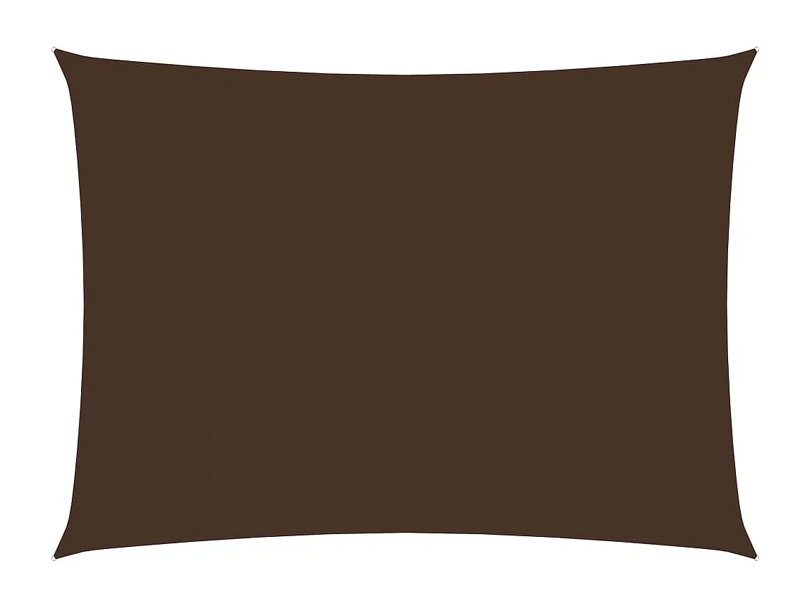 Toldo de vela rectangular tela Oxford marrón 6x7 m ES910295