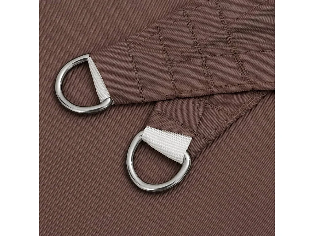 Voile d'ombrage tissu oxford rectangulaire 6x7 m marron FR26040