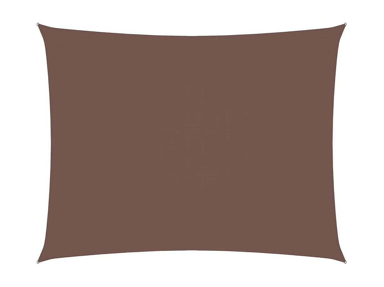 Voile d'ombrage tissu oxford rectangulaire 4x6 m marron FR40111