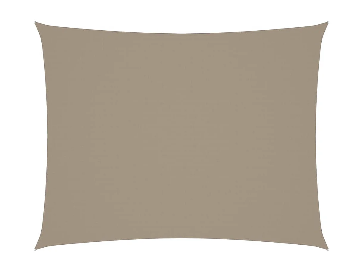 Toldo de vela rectangular tela Oxford gris taupe 4x5 m ES924407