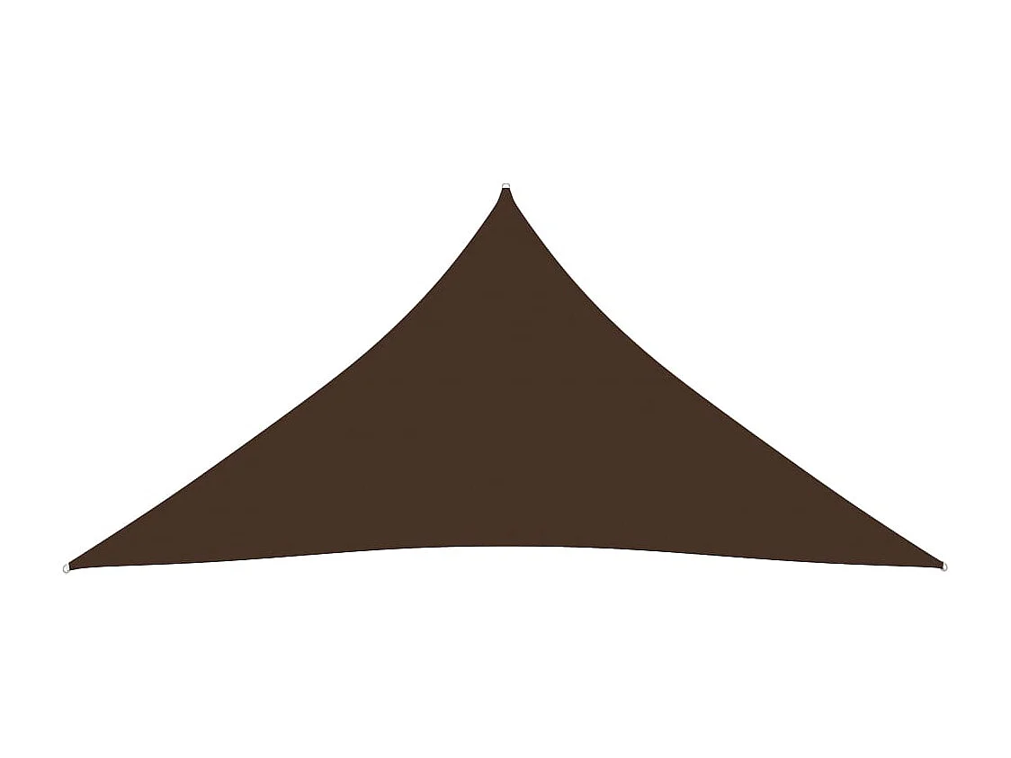 Toldo de vela triangular tela Oxford marrón 5x5x5 m ES763667