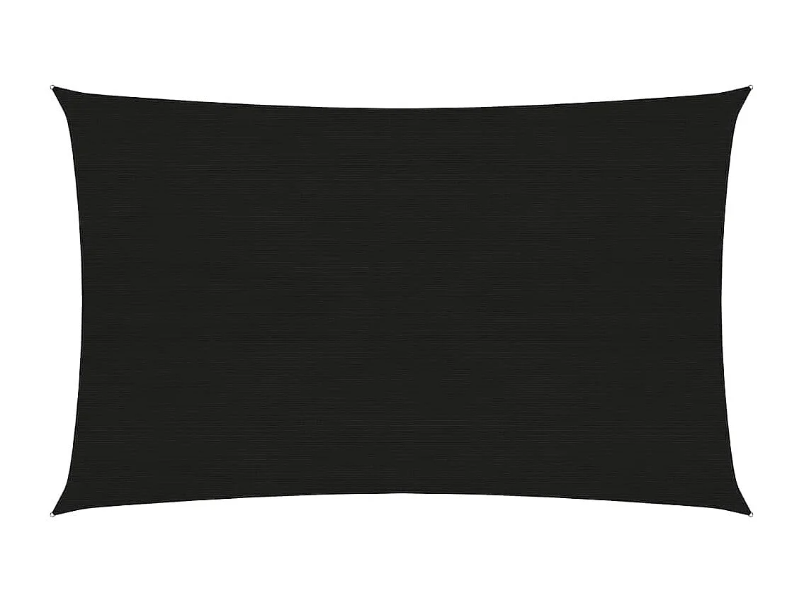 Voile d'ombrage 160 g/m² Noir 3x5 m PEHD FR83177