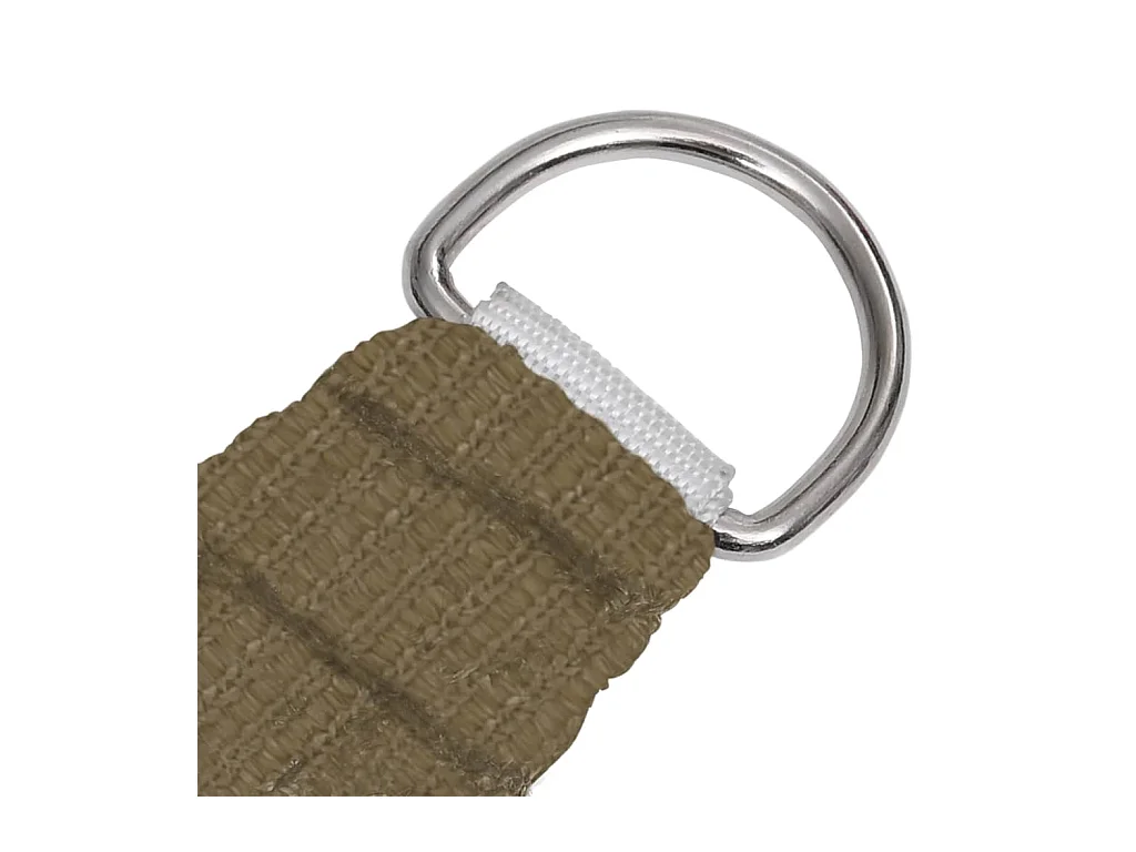 Toldo de vela HDPE gris taupe 160 g/m² 3,5x3,5x4,9 m ES943848