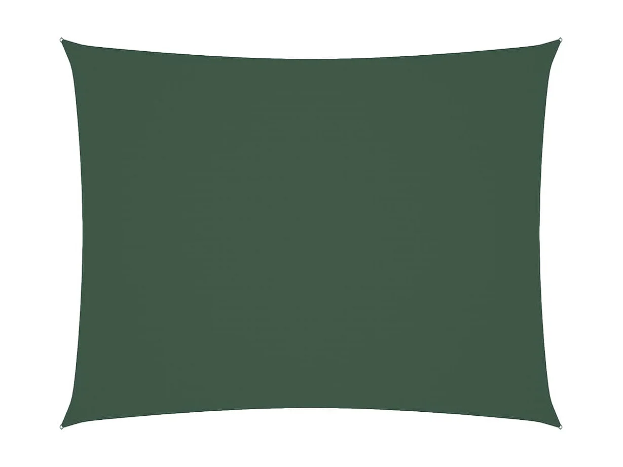 Toldo de vela rectangular tela Oxford verde oscuro 6x7 m ES708678