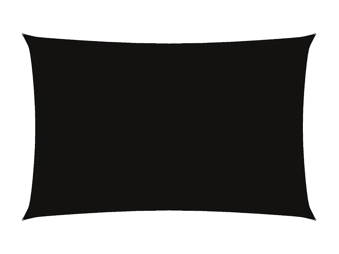 Toldo de vela rectangular tela Oxford negro 2,5x5 m ES937740