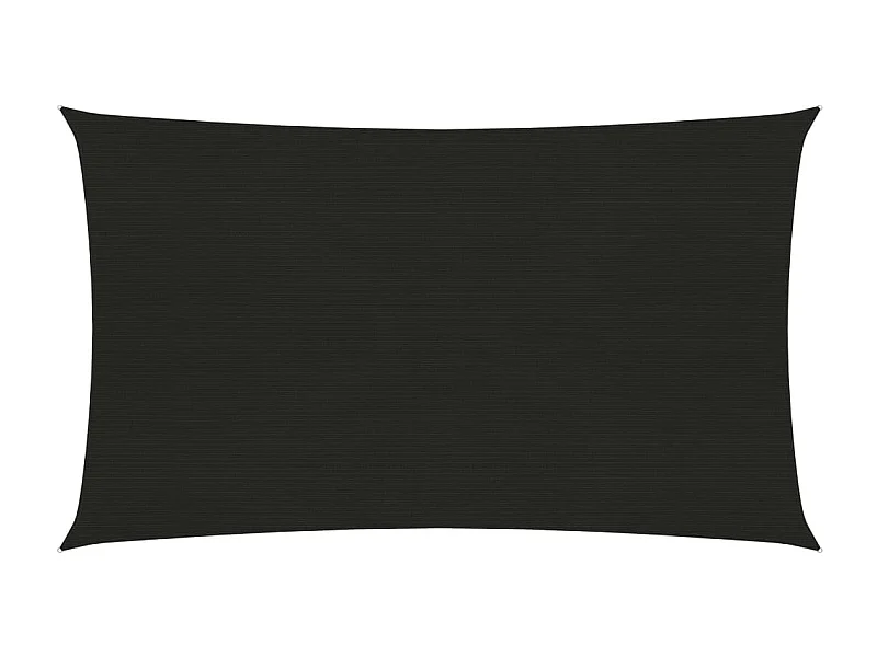 Voile d'ombrage 160 g/m² Noir 2,5x5 m PEHD FR26587