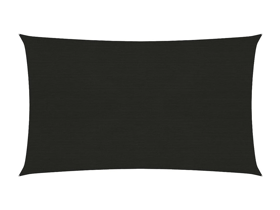 Voile d'ombrage 160 g/m² Noir 2,5x5 m PEHD FR26587