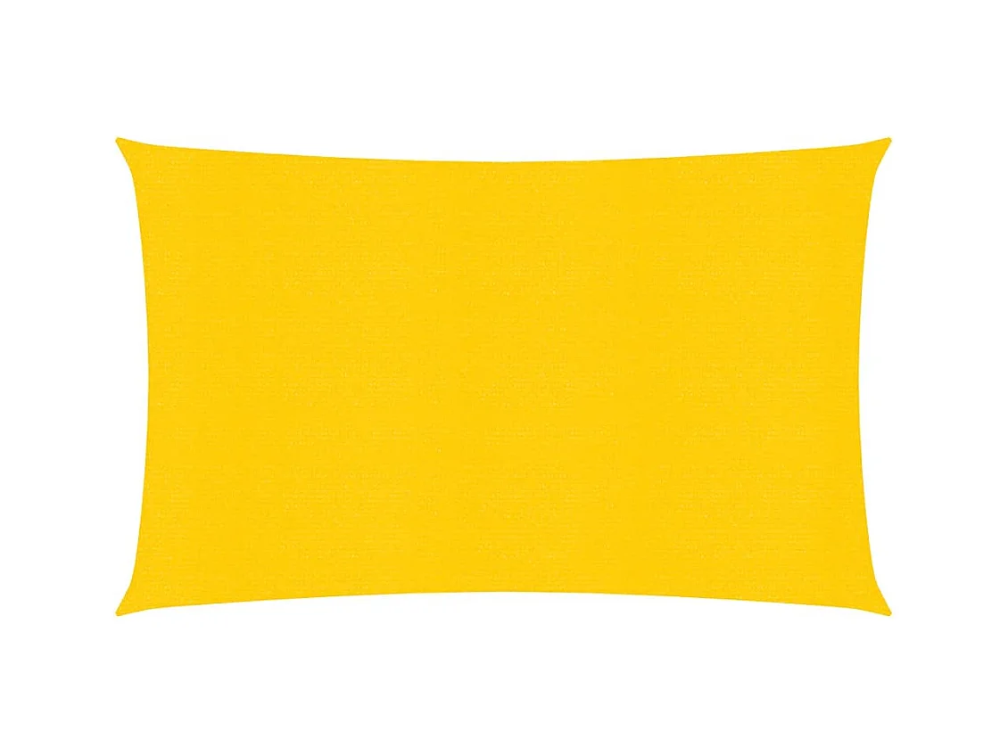 Toldo de vela rectangular HDPE amarillo 160 g/m² 5x7 m ES492521