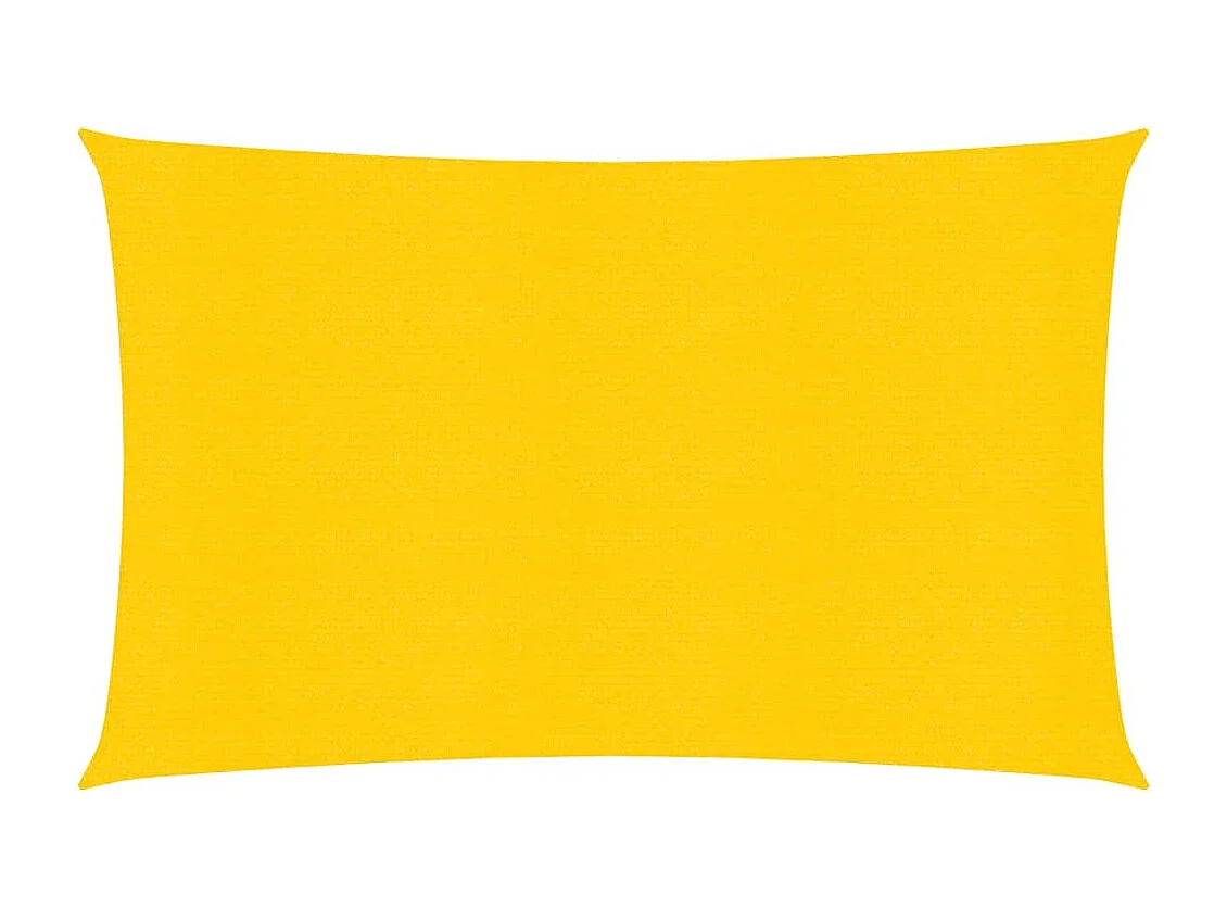 Voile d'ombrage 160 g/m² rectangulaire jaune 5x7 m PEHD FR34462