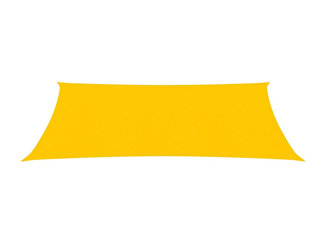 Voile d'ombrage 160 g/m² rectangulaire jaune 5x7 m PEHD FR34462