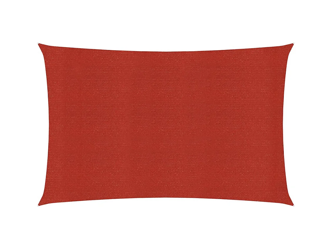 Toldo de vela rojo HDPE 160 g/m² 2x4,5 m ES756338