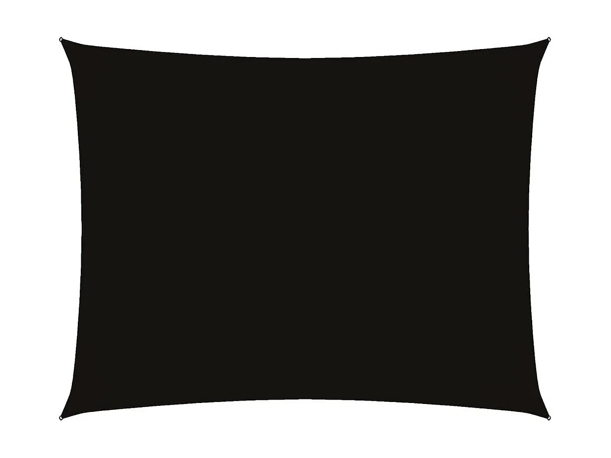 Toldo de vela rectangular tela Oxford negro 4x6 m ES245481