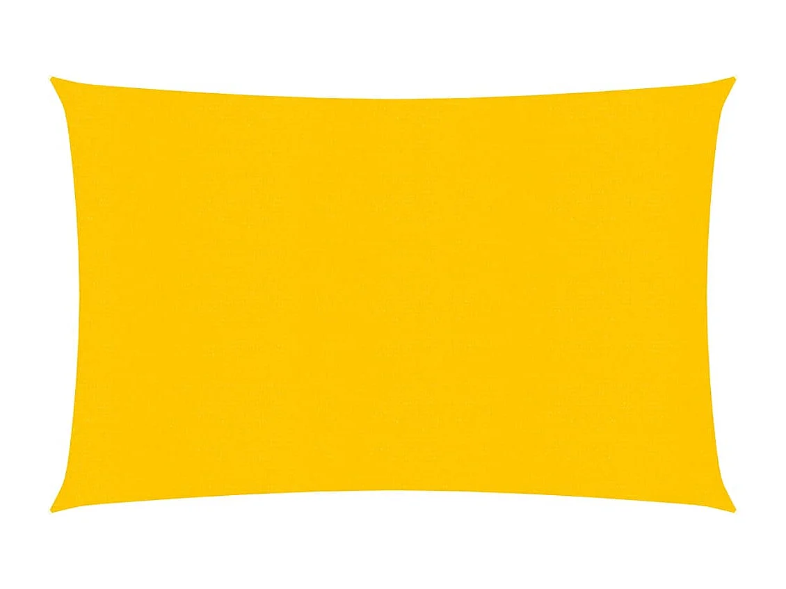 Voile d'ombrage 160 g/m² rectangulaire jaune 3,5x5 m PEHD FR39312