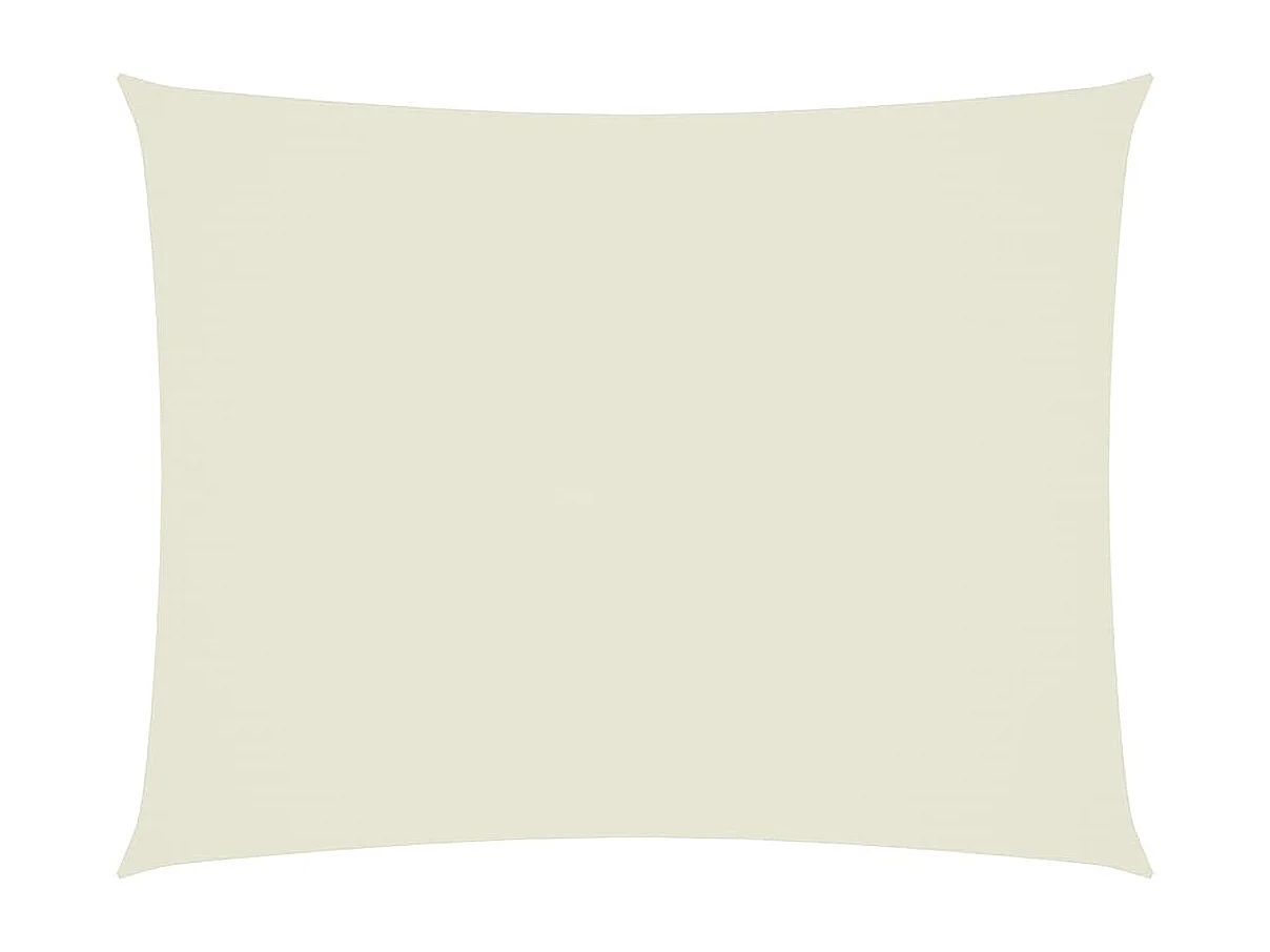 Voile d'ombrage tissu oxford rectangulaire 6x8 m crème FR68423