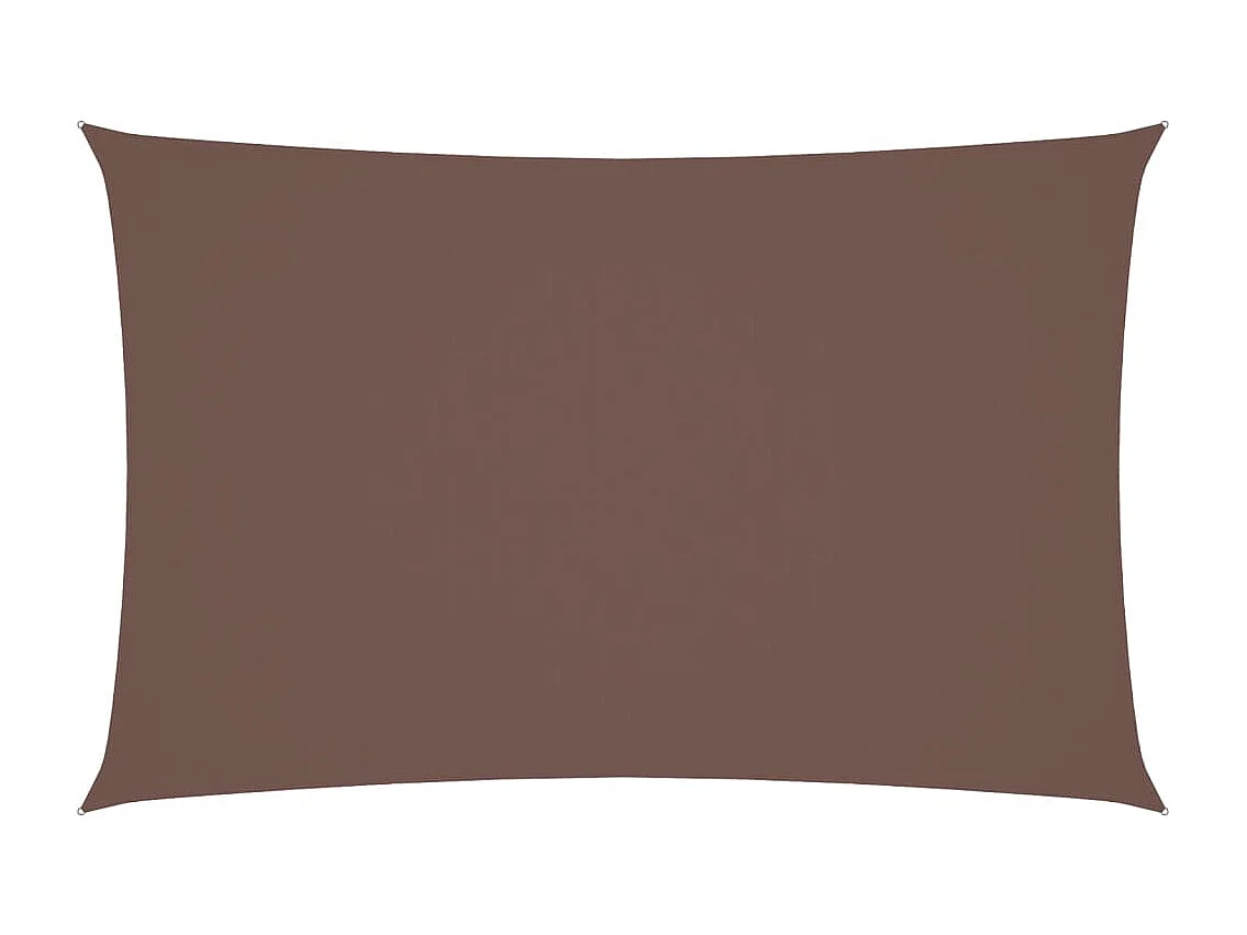 Voile d'ombrage tissu oxford rectangulaire 4x7 m marron FR18057
