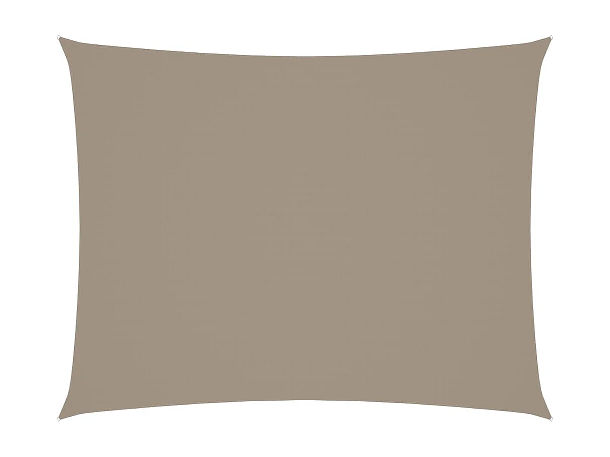 Voile d'ombrage tissu oxford rectangulaire 6x8 m taupe FR31441