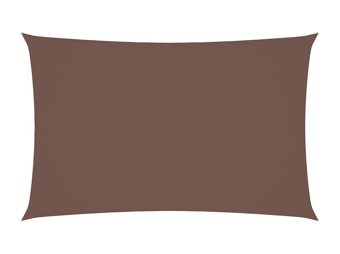Toldo de vela rectangular tela Oxford marrón 2x5 m ES924429
