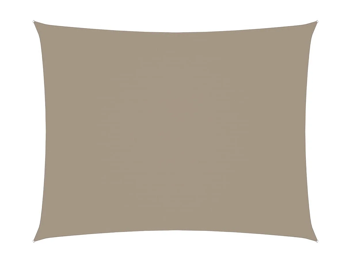 Voile d'ombrage tissu oxford rectangulaire 2,5x3,5 m taupe FR83977