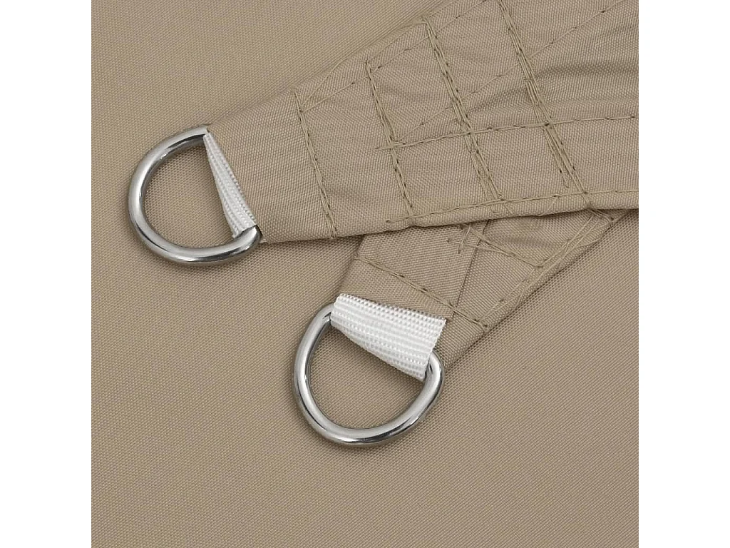 Toldo de vela cuadrado tela Oxford gris taupe 3x3 m ES698777