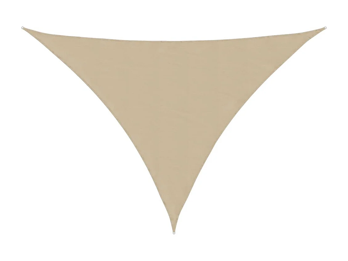 Zonnescherm driehoekig 3,5x3,5x4,9 m oxford stof beige BE859718