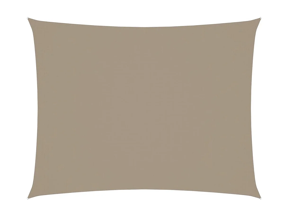 Toldo de vela rectangular tela Oxford gris taupe 3,5x5 m ES993377