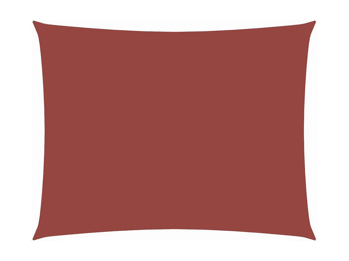Voile d'ombrage tissu oxford rectangulaire 3x5 m terre cuite FR22787