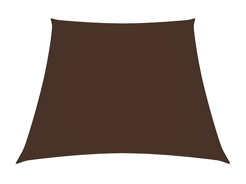 Toldo de vela trapezoidal de tela oxford marrón 2/4x3 m ES533560