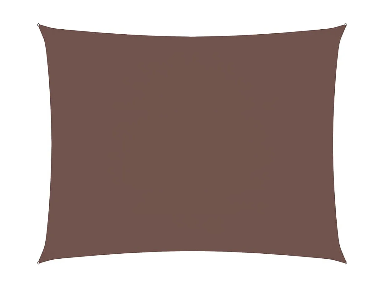 Voile d'ombrage tissu oxford rectangulaire 3,5x4,5 m marron FR30381