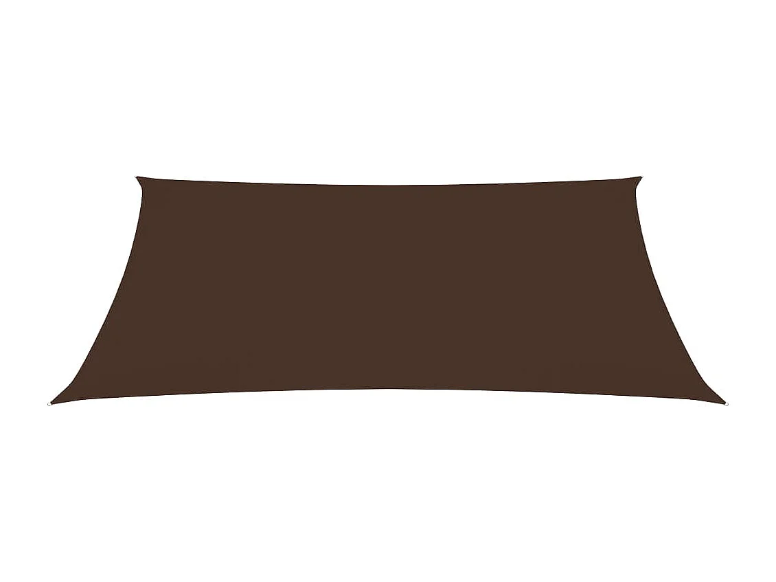 Voile d'ombrage tissu oxford rectangulaire 3,5x4,5 m marron FR30381