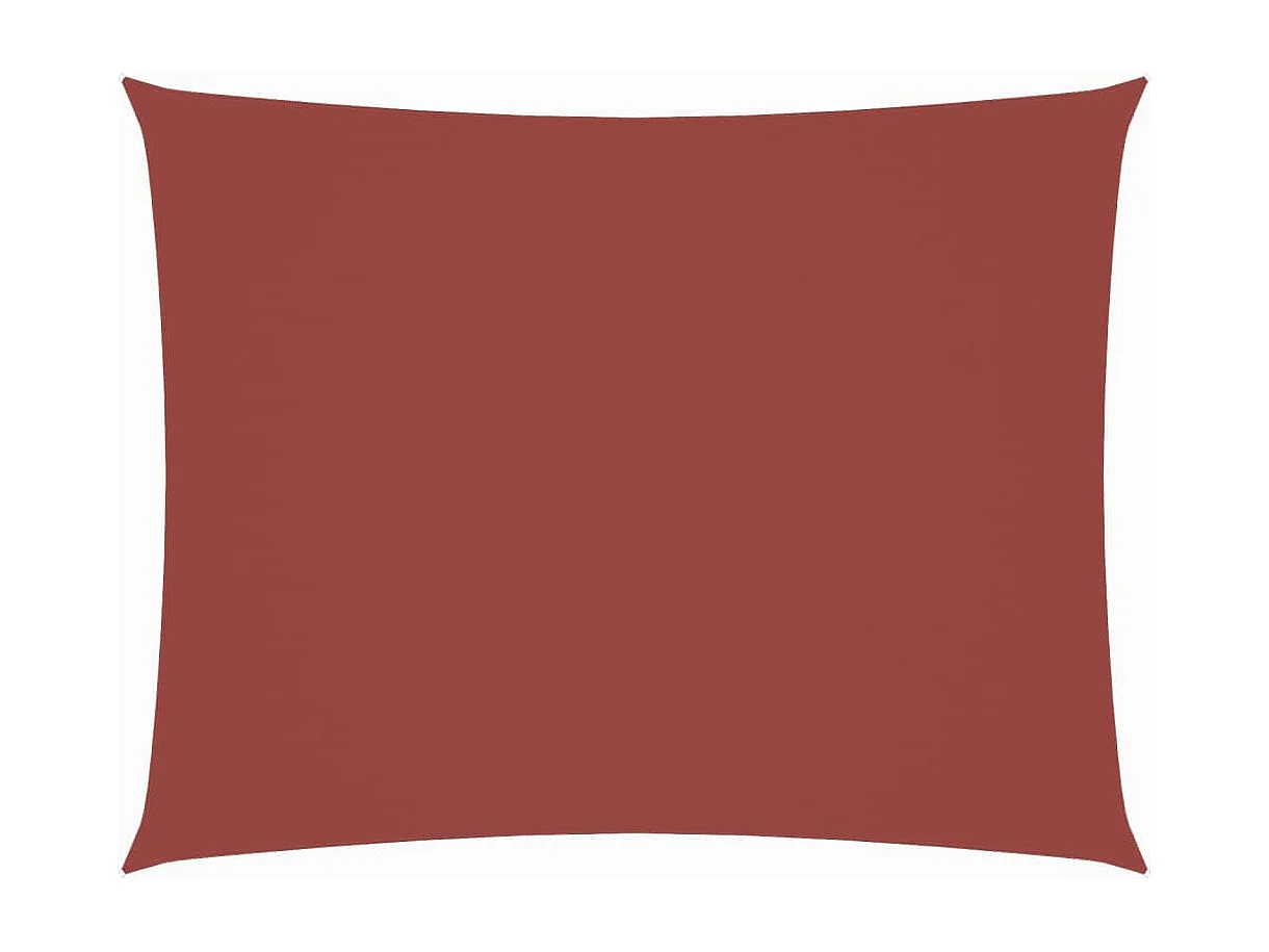 Voile d'ombrage tissu oxford rectangulaire 2x4 m terre cuite FR17682