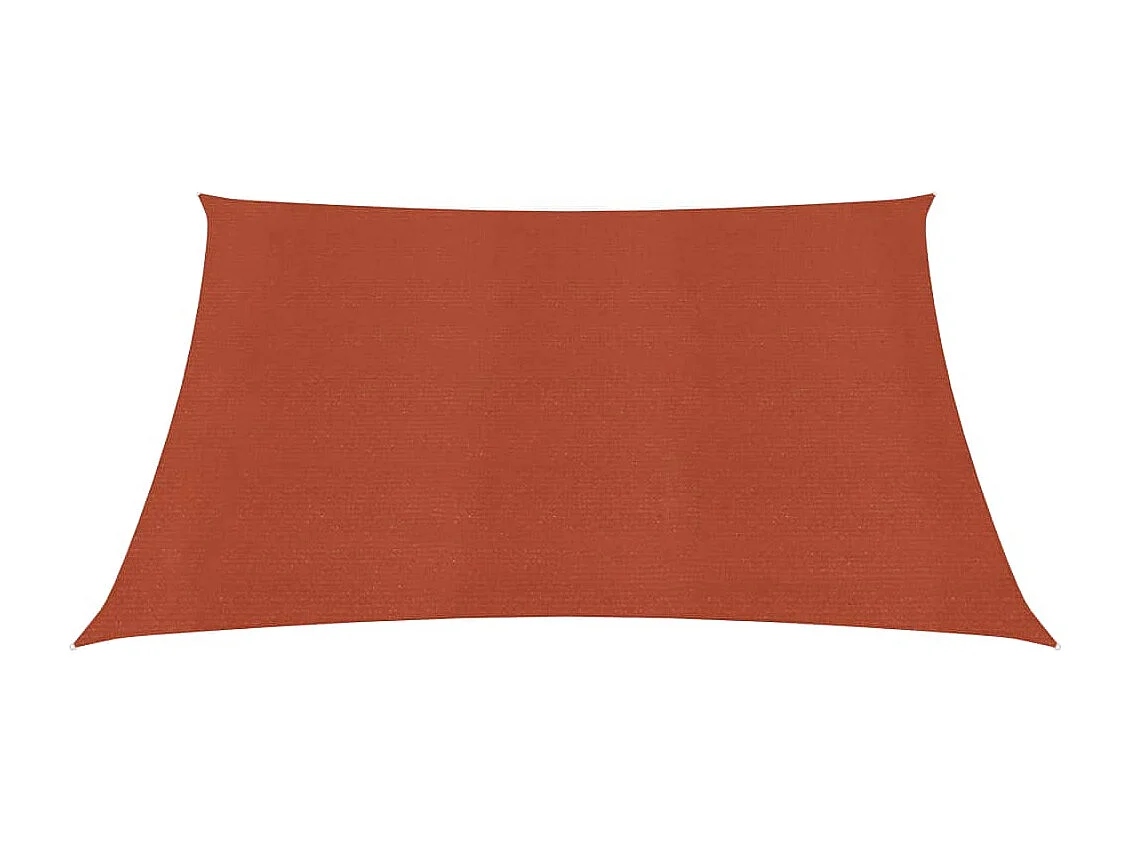 Voile d'ombrage 160 g/m² Terre cuite 6x6 m PEHD FR10973